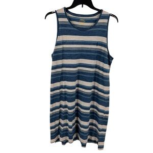 Ralph Lauren Womens Navy & White Striped Tank T-Shirt Dress Size Extra Large XL
